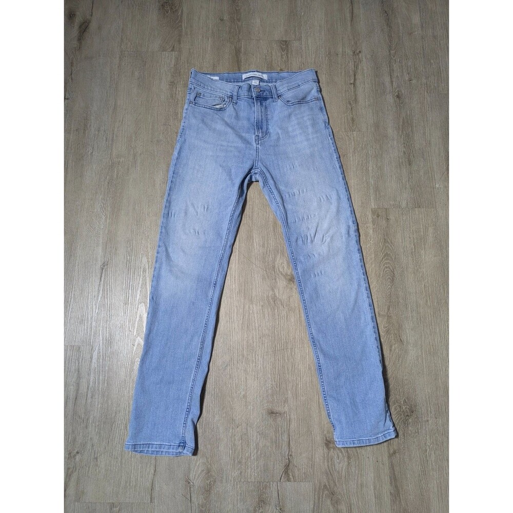 Calvin Klein Slim Straight Jeans Mens W30xL30 Light Blue Leg denim